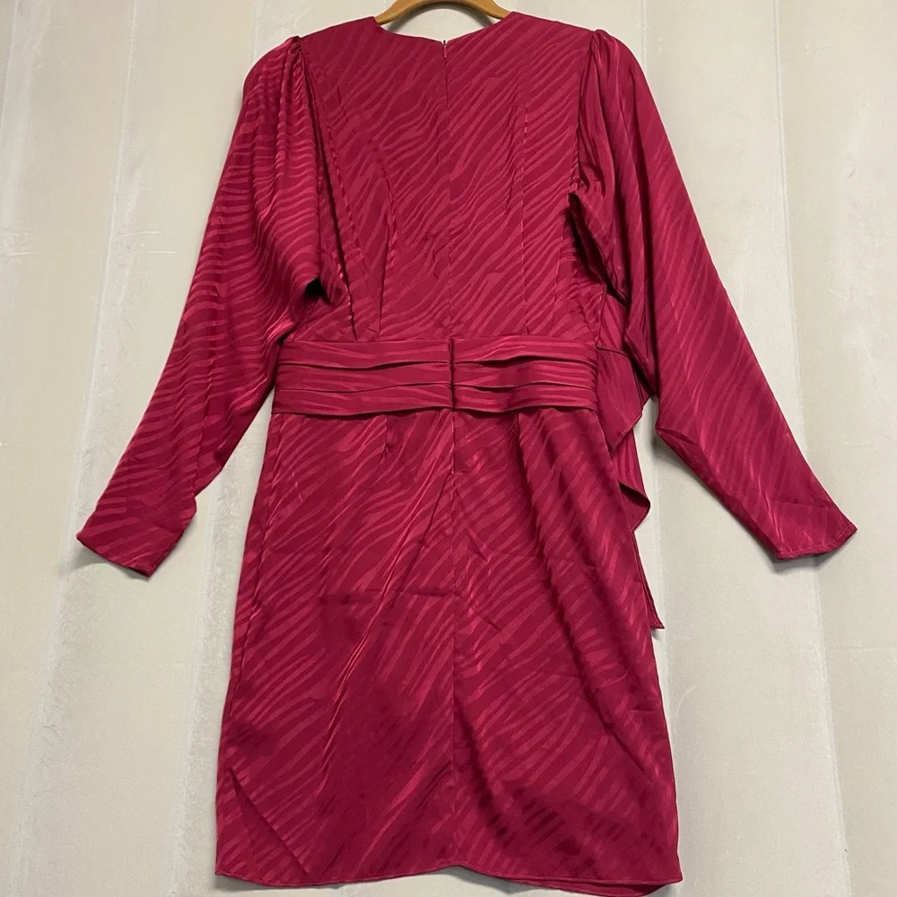 Ronny Kobo Women’s Shanaya Draped Dress Small Mini Faux Wrap Designer Luxury - Picture 9 of 13